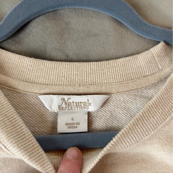 Natural Reflections Cream Ribbed Top - Picture 5 of 8